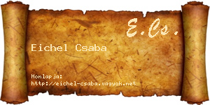 Eichel Csaba névjegykártya