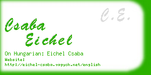 csaba eichel business card